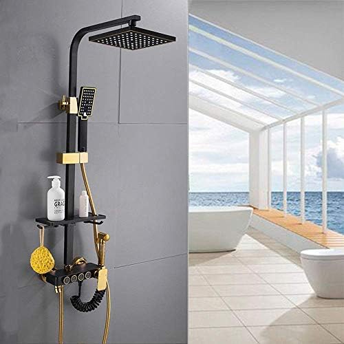 LASEVE All Copper Shower Head Retro Black Lifting Booster