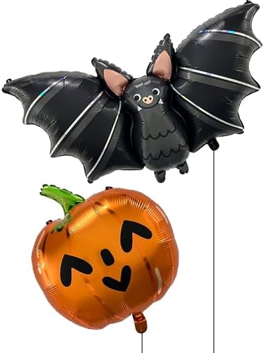 House of Party Foil Balloons with Balloons Bat and Pumpkin