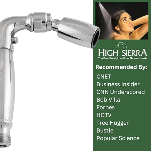High Sierra Solid Metal Handheld Shower Head with Trickle Valve