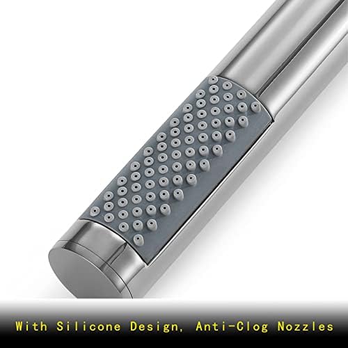 High Pressure Chrome Handheld Shower Head with 492ft Hose and ABS Bracket