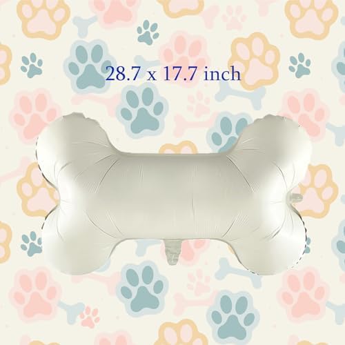 4Pcs Dog Party Balloons Decorations Bone Dog Paw Shaped