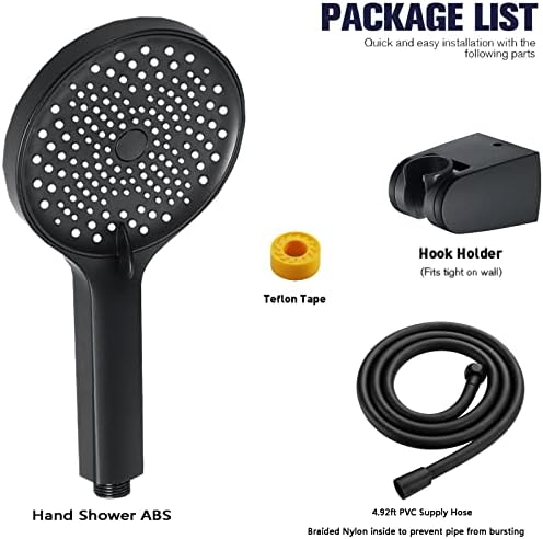 High Pressure ABS Hand Held Showerhead with Holder and Hose Set