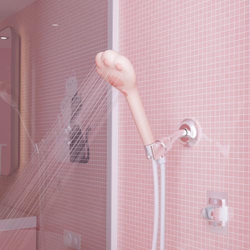 Cute Cat Paw Shower Head - 3 Spray Modes 25 GPM Pink
