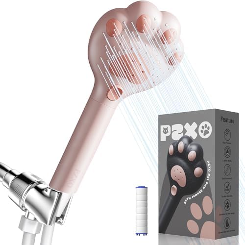 Cute Cat Paw Shower Head - 3 Spray Modes 25 GPM Pink 1