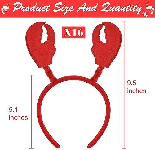 Mototo Crab Lobster Headbands for Cosplay and Parties