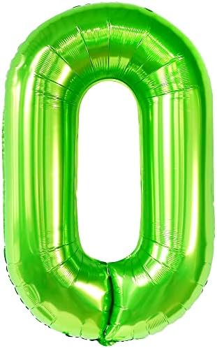 Giant Light Green 0 Balloons - 40 Inch Pair