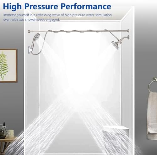 Ultrimkit Double Shower Head Combo Brushed Nickel