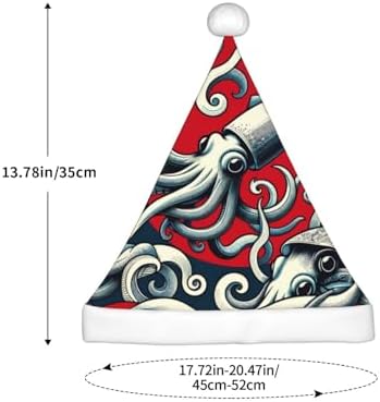 Augenstern Christmas Hat Squid Blessing Japanese Art Santa Hat