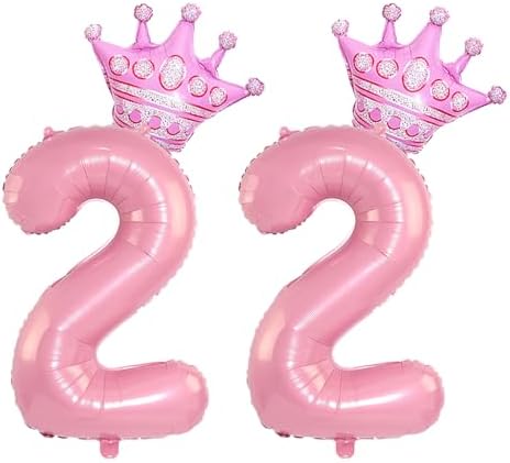 40 Inch Pink Crown Balloons for 22th Birthday