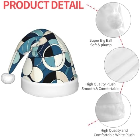 Augenstern Blue Geometric Christmas Hat Unisex Santa Hat