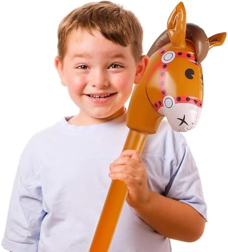 6PCS Inflatable Stick Horse Props for Parties