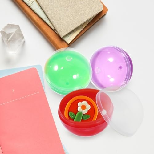 IMIKEYA 50pcs Clear Fillable Gumball Machine Capsules
