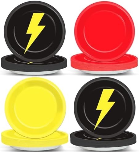 CHUNNIN 48 Pcs Cartoon Themed Plates for Kids Birthday Party
