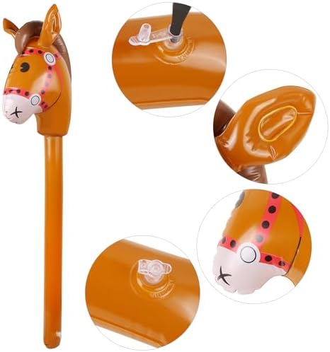 6PCS Inflatable Stick Horse Props for Parties