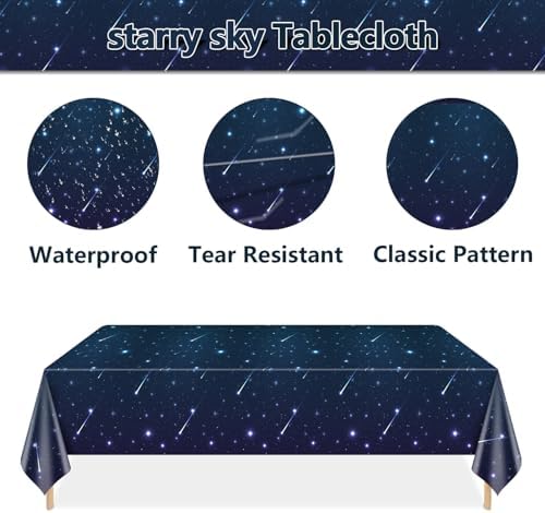 4 Pack Space Galaxy Tablecloths for Party Decor