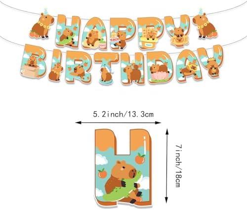 Capybara Party Decorations Set for Kids and Adults