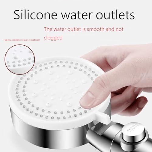 6 Function Silver Shower Head with Handheld and High Pressure