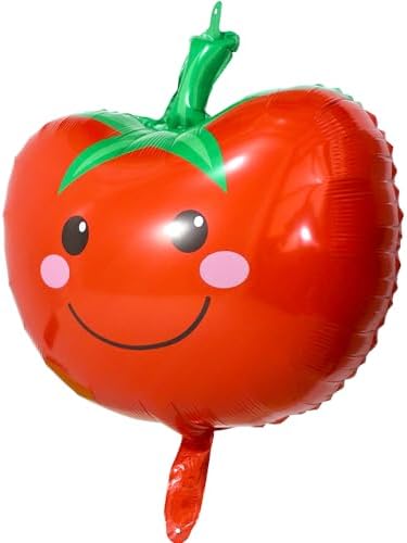 Cartoon Tomato Balloons 8 Pack Red Fruit Party Decorations