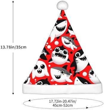 Augenstern Christmas Hat Cute Cartoon Shark Santa Hat Unisex
