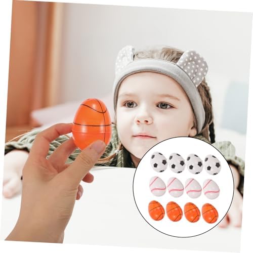 KICHOUSE 12pcs Openable Refillable Easter Candy Storage Eggs