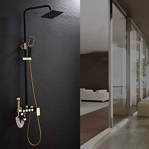 LASEVE Aluminum Black Handheld Showerhead with 4 Speed Settings