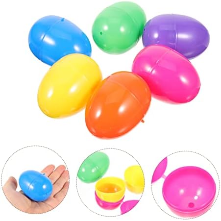 Vaguelly 50pcs Fillable Easter Eggs Plastic Decorations