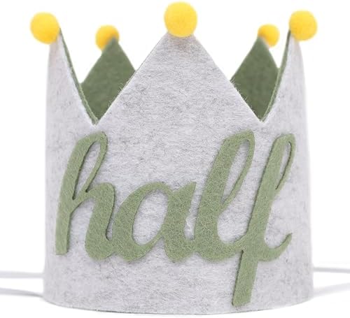 Half Birthday Crown for Baby 6 Months Celebration