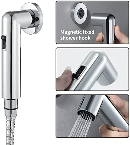 X Shower Head with Handheld Brass Chrome Modern Handheld Showerhead Kit