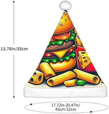 Augenstern Christmas Hat Cartoon Hamburger Cheese Unisex Santa Hat