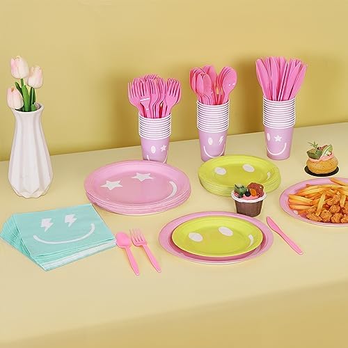 Durony 254 Piece Preppy Smile Party Decor Set