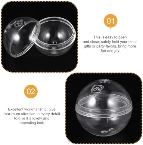 HOMSFOU 10pcs Clear Plastic Party Favor Container
