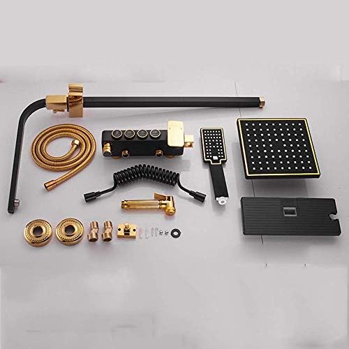 LASEVE All Copper Shower Head Retro Black Lifting Booster