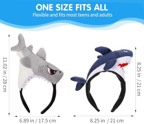 Plush Shark Headband for Men Women Party Costume