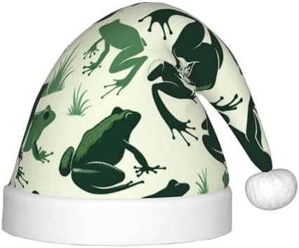 Augenstern Funny Camo Green Frog Christmas Hat Unisex Santa Hat