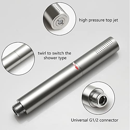 Brushed Nickel Dual Mode Handheld Shower Head Set