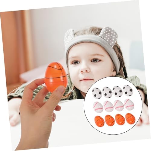 Vaguelly 12PCS Sports Themed Easter Eggs Candy Holder