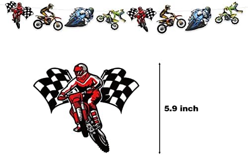 Heidaman Dirt Bike Party Decor Set for Boys