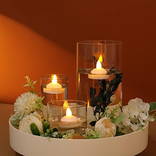 12 Pack Waterproof Flameless Floating Tealights with Batteries