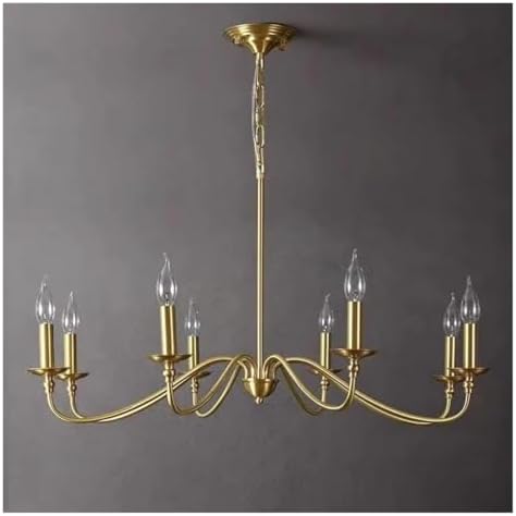 Modern Golden Candle Chandelier Pendant Light for Home Decor