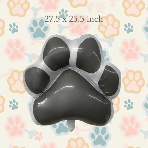 4Pcs Dog Party Balloons Decorations Bone Dog Paw Shaped