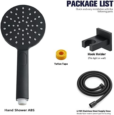 X High Pressure Handheld Shower Head with 3 Settings and Hose Kit