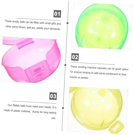 12pcs Vending Machine Fillable Plastic Round Balls for Party Favors