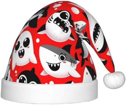 Augenstern Christmas Hat Cute Cartoon Shark Santa Hat Unisex