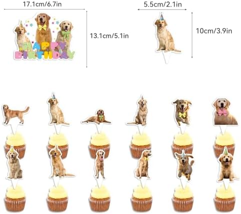 Golden Retriever Birthday Decorations Set