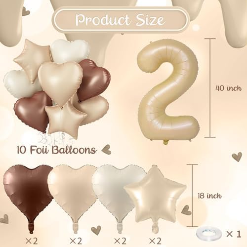 Govpy Cream 26 Balloons Set for Birthday Party Decoration
