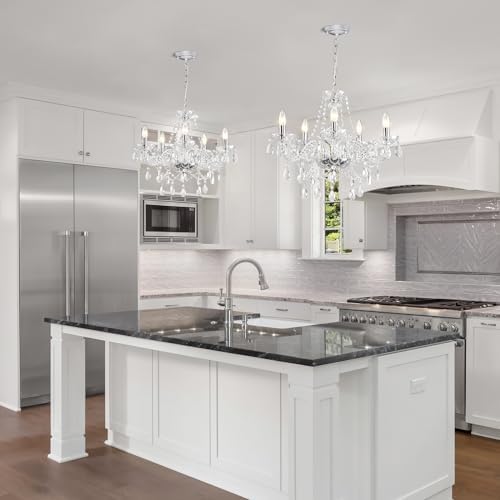 HOXIYA K9 Crystal 5-Light Chandelier Pendant Ceiling Light