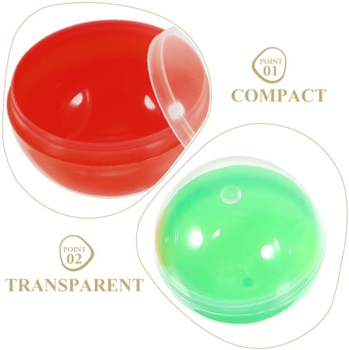 IMIKEYA 50pcs Clear Fillable Gumball Machine Capsules