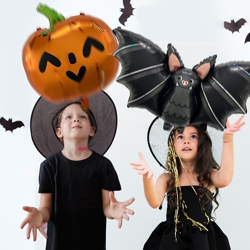 House of Party Foil Balloons with Balloons Bat and Pumpkin