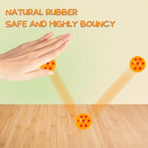 7PCS Anime Bouncing Balls with Red Stars