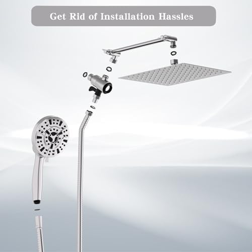 10 Inch Rain Shower Head with Handheld Spray Combo